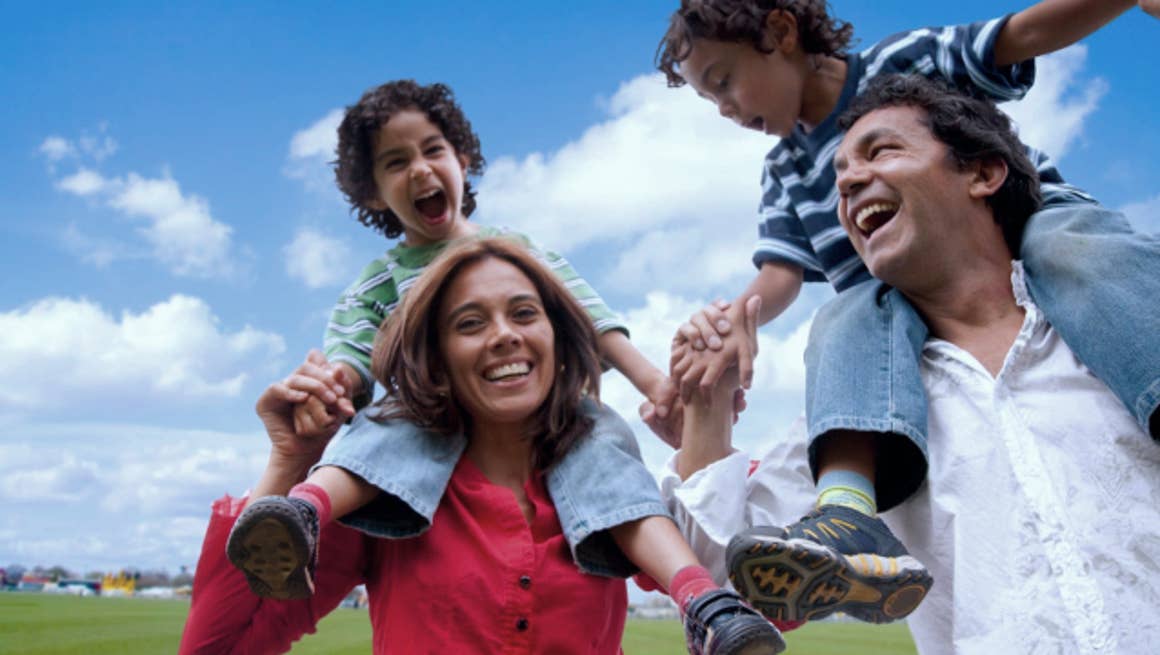 Family in the field